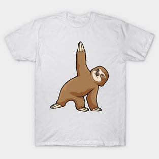 Sloth at Yoga Stretching exercises Legs T-Shirt